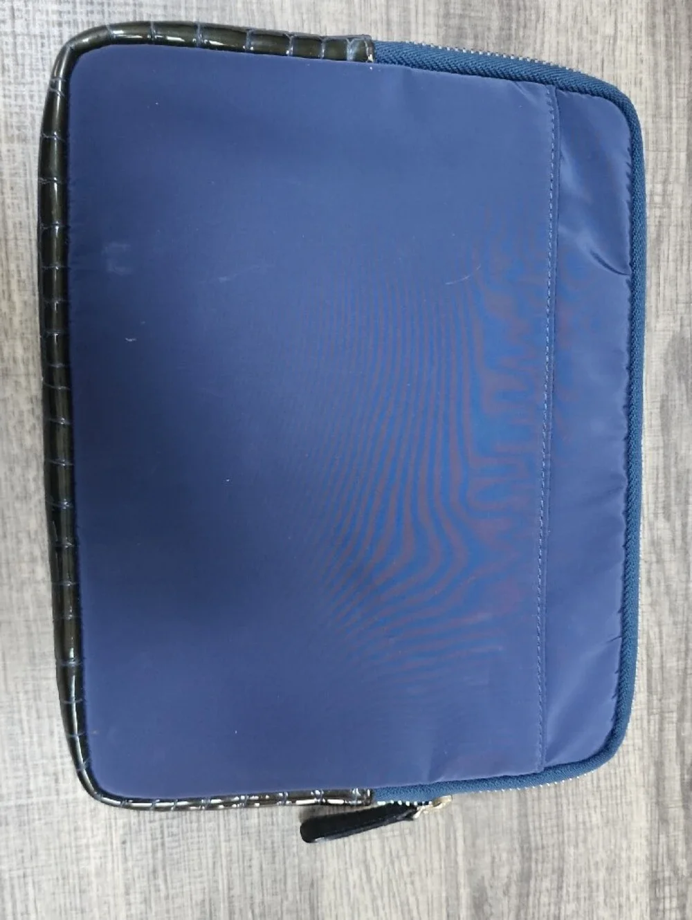 Brighton Laptop/tablet Blue Croc-Trim Zipper  Sleeve